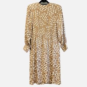 Vintage Adele Simpson Silk Polka Dot Midi Dress